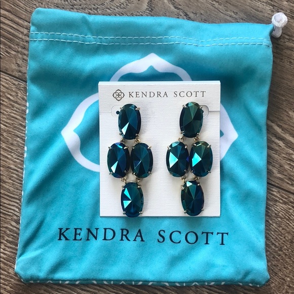 Kendra Scott Jewelry - Kendra Scott Blue Iridescent Steph Earrings